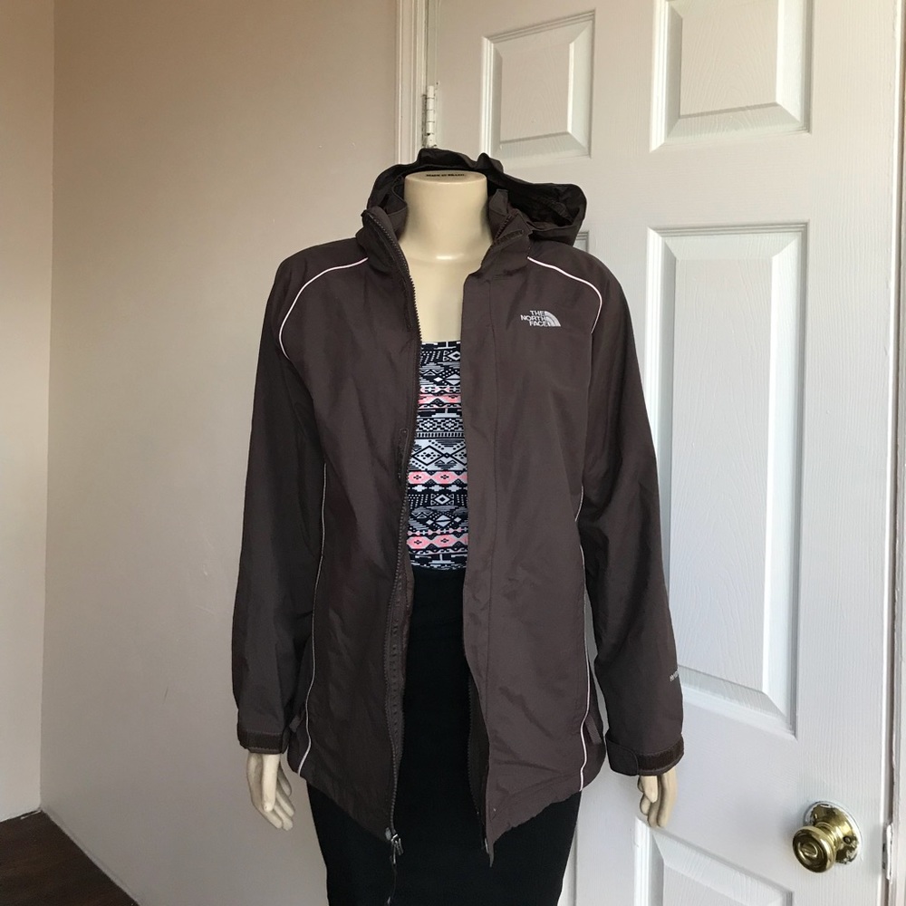 The North Face HyVent Brown Jacket Xl Girls - Picture 1 of 8